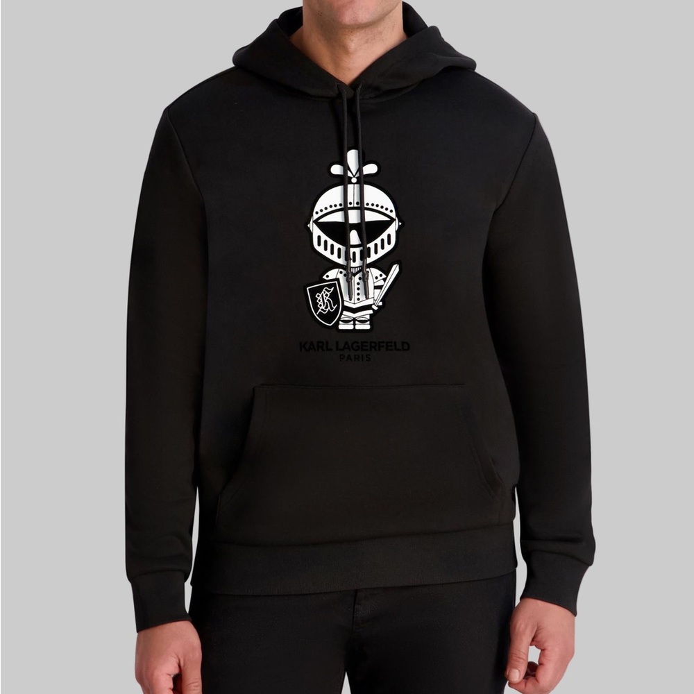 Karl Lagerfeld Black Knight Graphic Hoodie